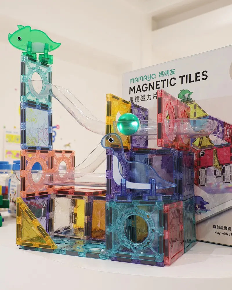 Learn 3 Must-Try Magnetic Tile Marble Run Builds｜Full Guide by Mamayo