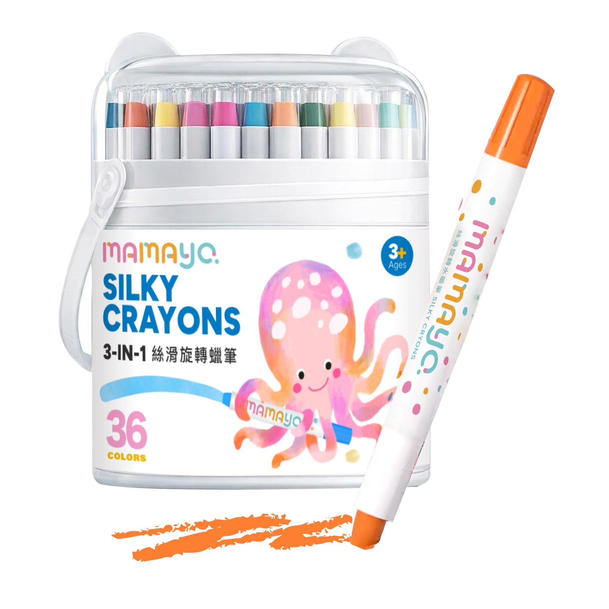 Mamayo Silky Spin Water Crayons – 36 Colours