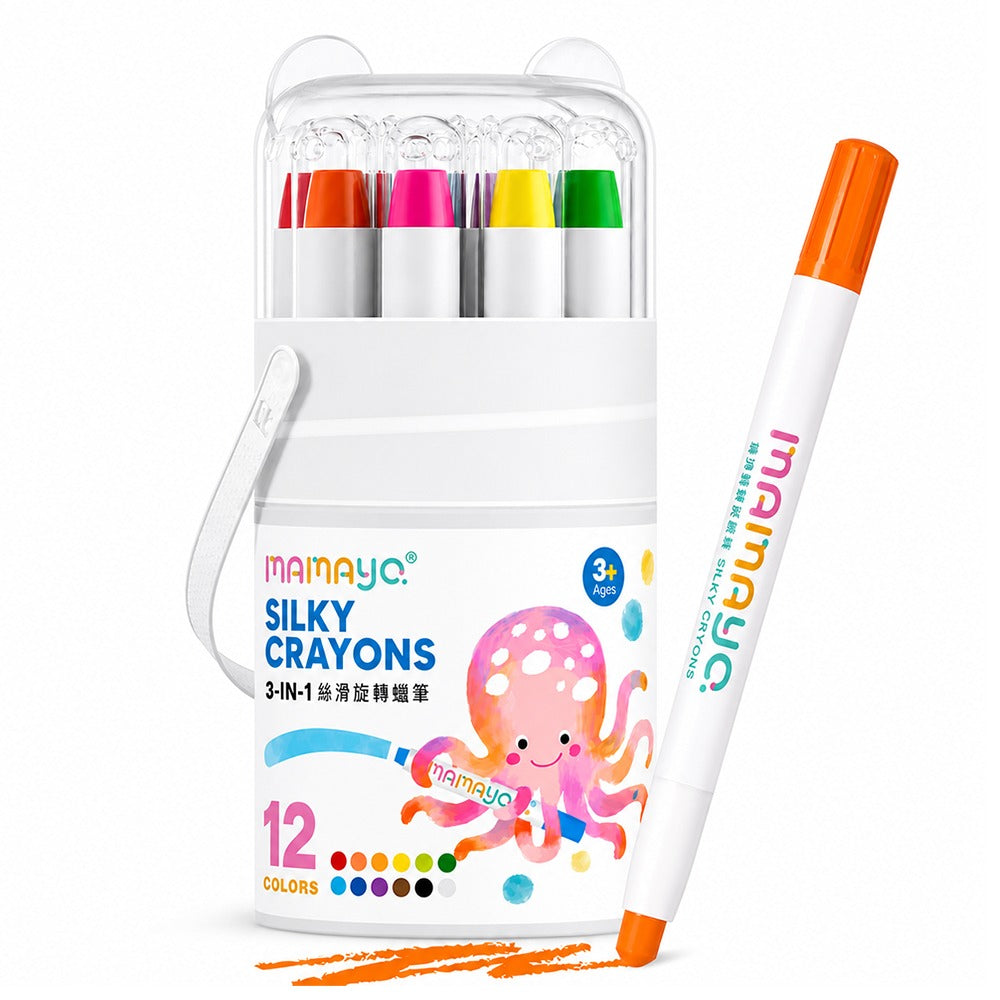 Mamayo Silky Spin Water Crayons – 12 Colours