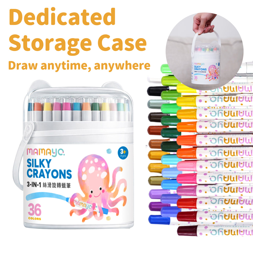 Mamayo Silky Spin Water Crayons – 36 Colours