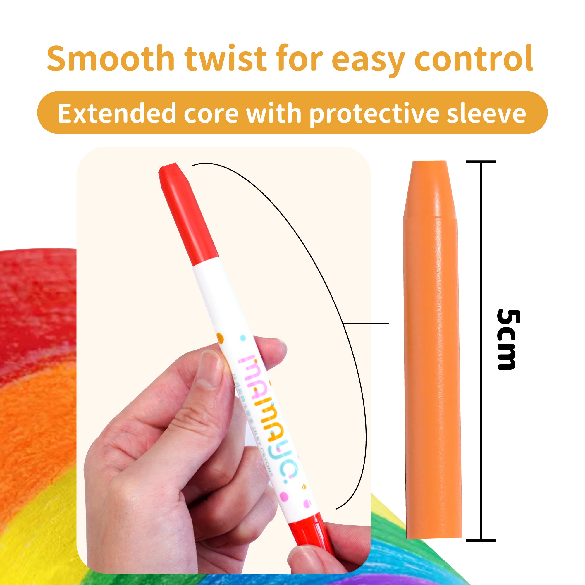 Mamayo Silky Spin Water Crayons – 12 Colours