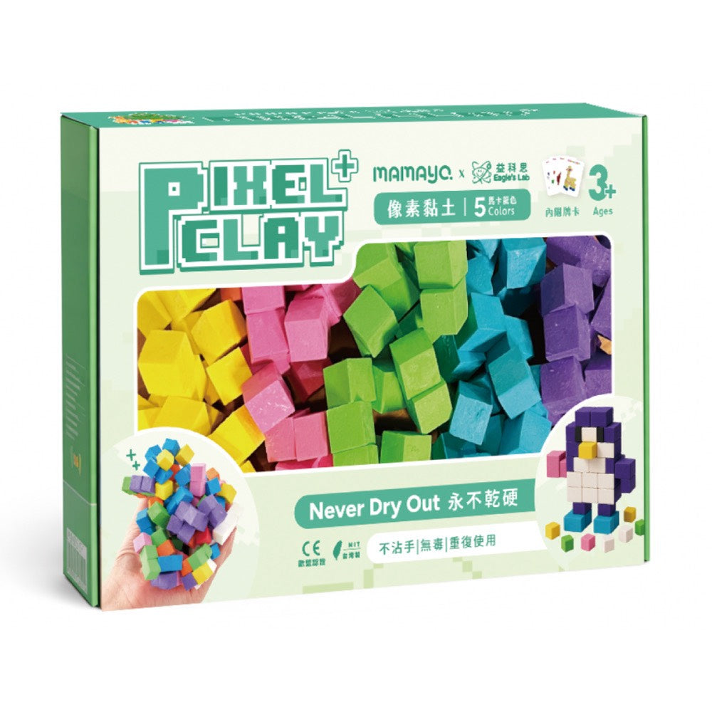 Mamayo Pixel Clay Jumbo Pastel 5-Colour Set