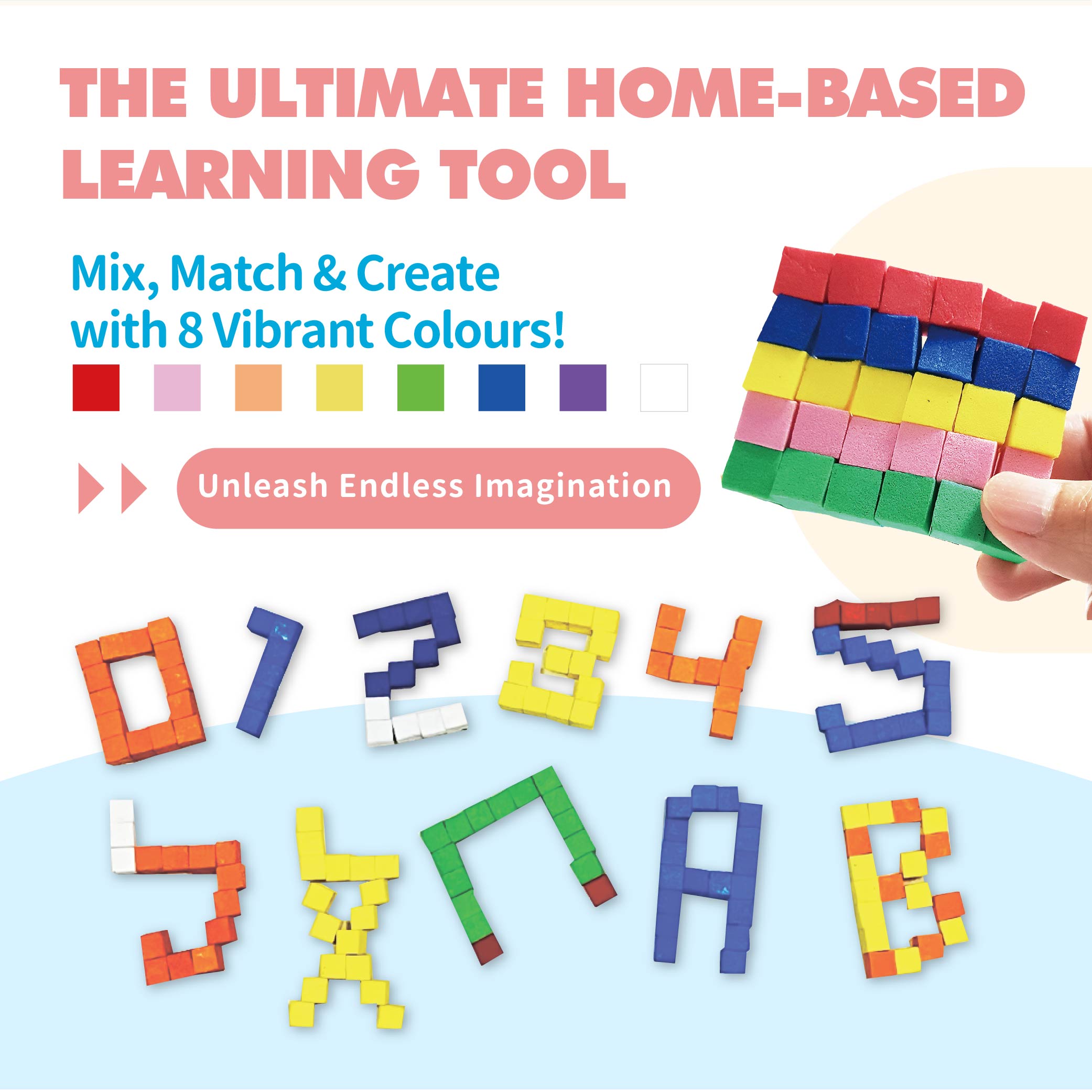 Mamayo Pixel Clay Jumbo Pastel 5-Colour Set