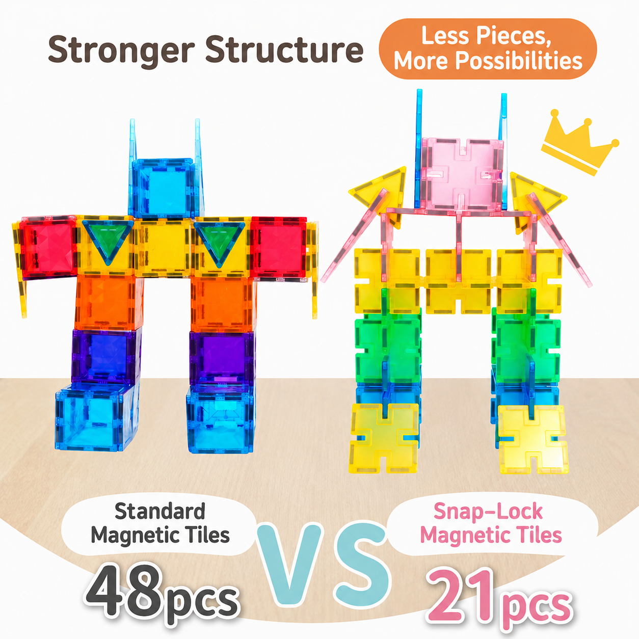 Mamayo Snaplock™ magnetic Tiles