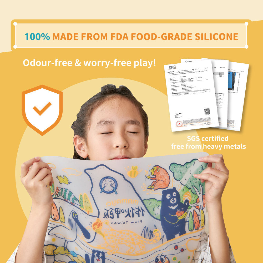 Mamayo Washable Doodle Placemat – Taiwan map