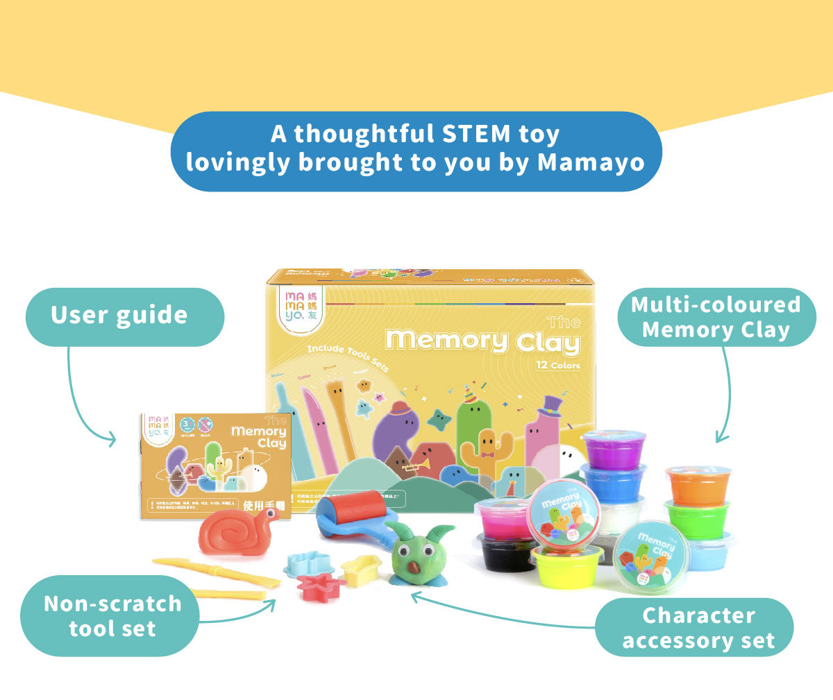 Mamayo Memory Clay 12 Colour Set