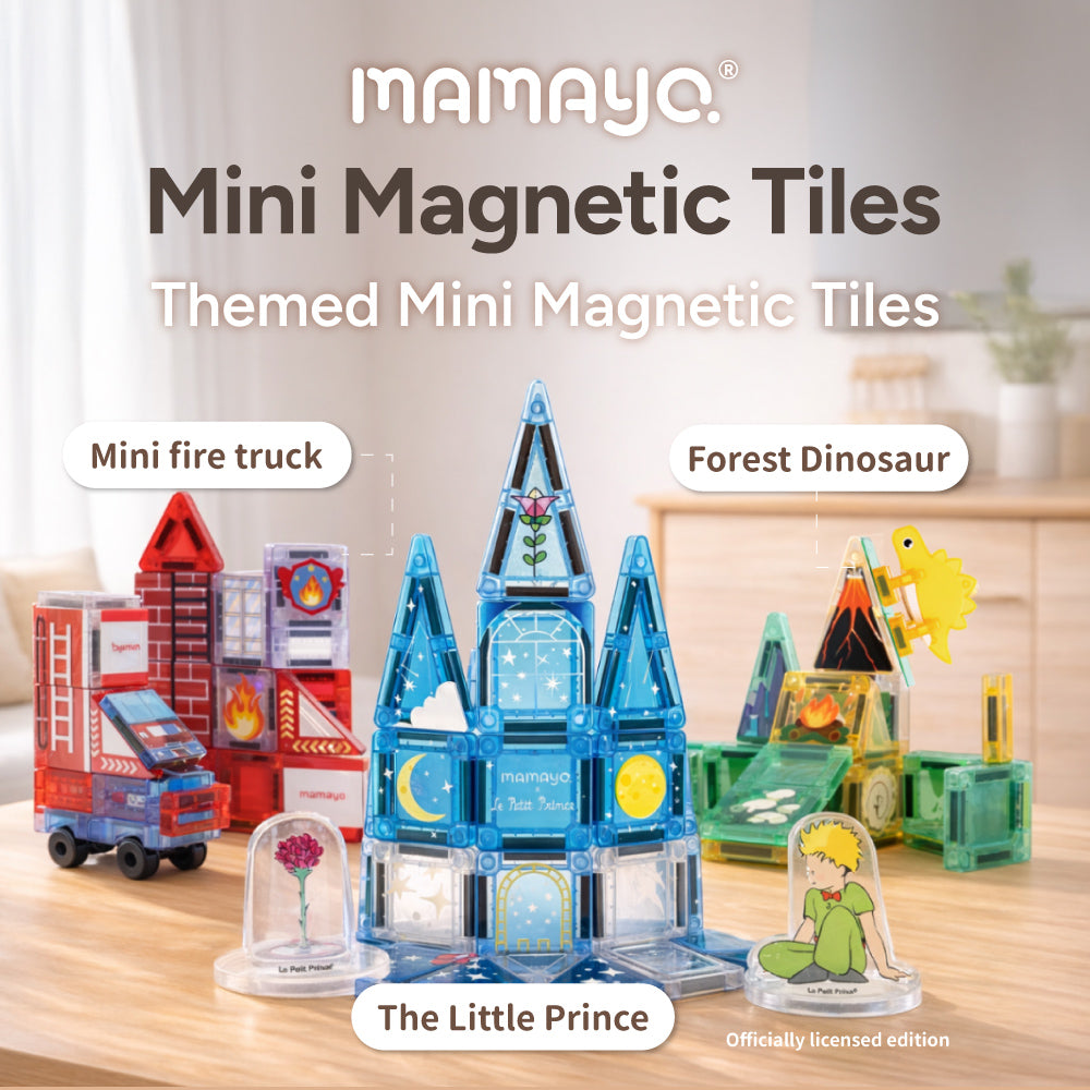 Mamayo Mini Magnetic Tiles – Fire Truck Set (42pcs)