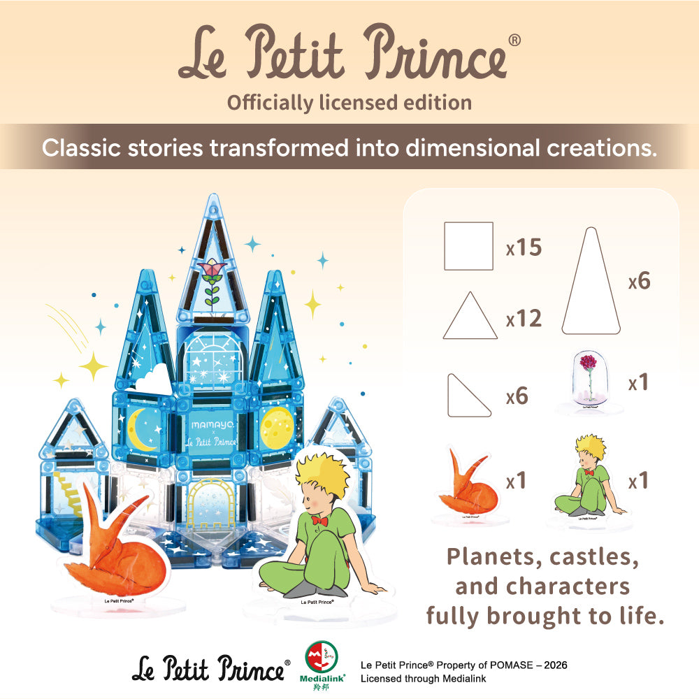 Mamayo Mini Magnetic Tiles – The Little Prince Licensed Edition (42pcs)