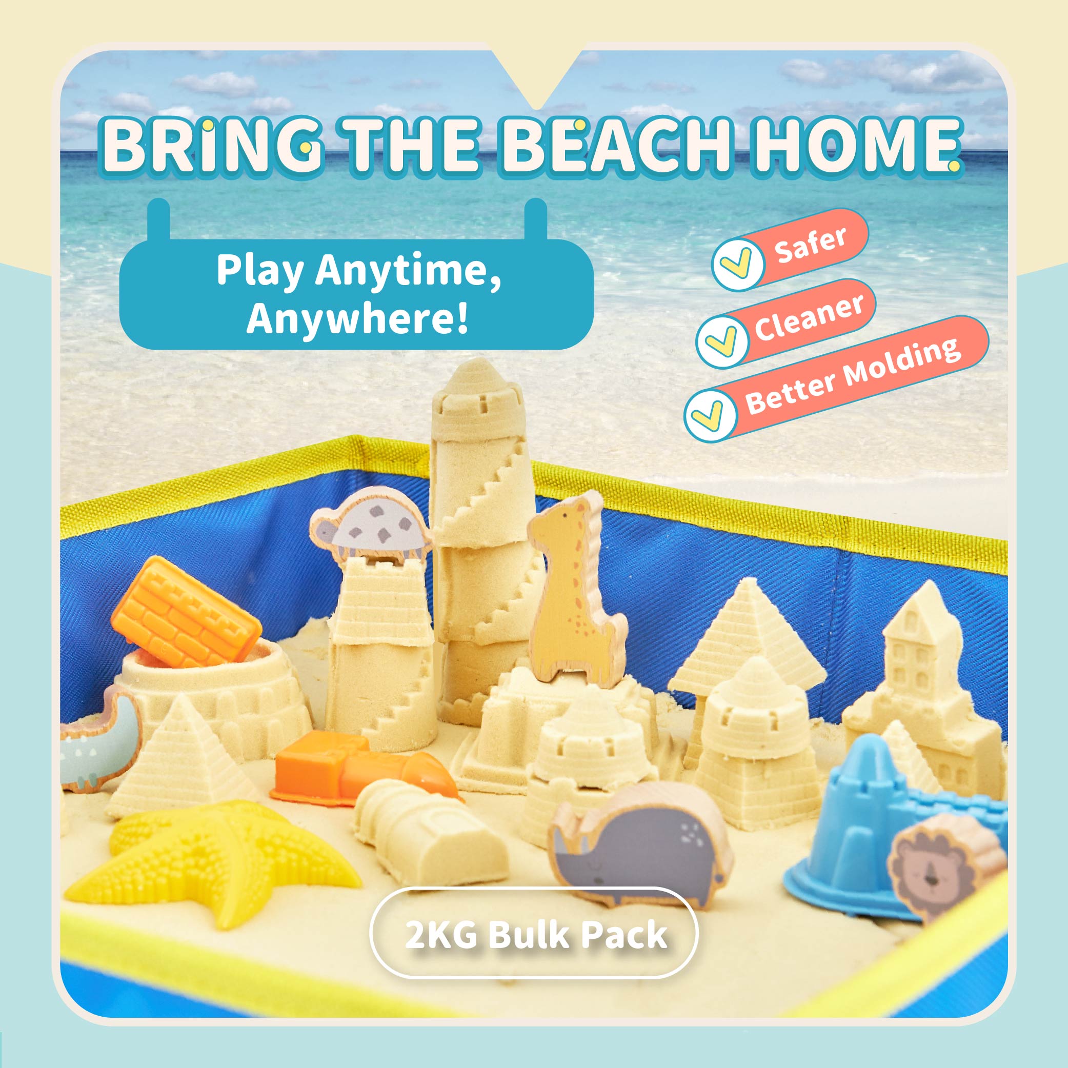 Mamayo Immersive Kinetic Sand – Full Play Set(2kg)
