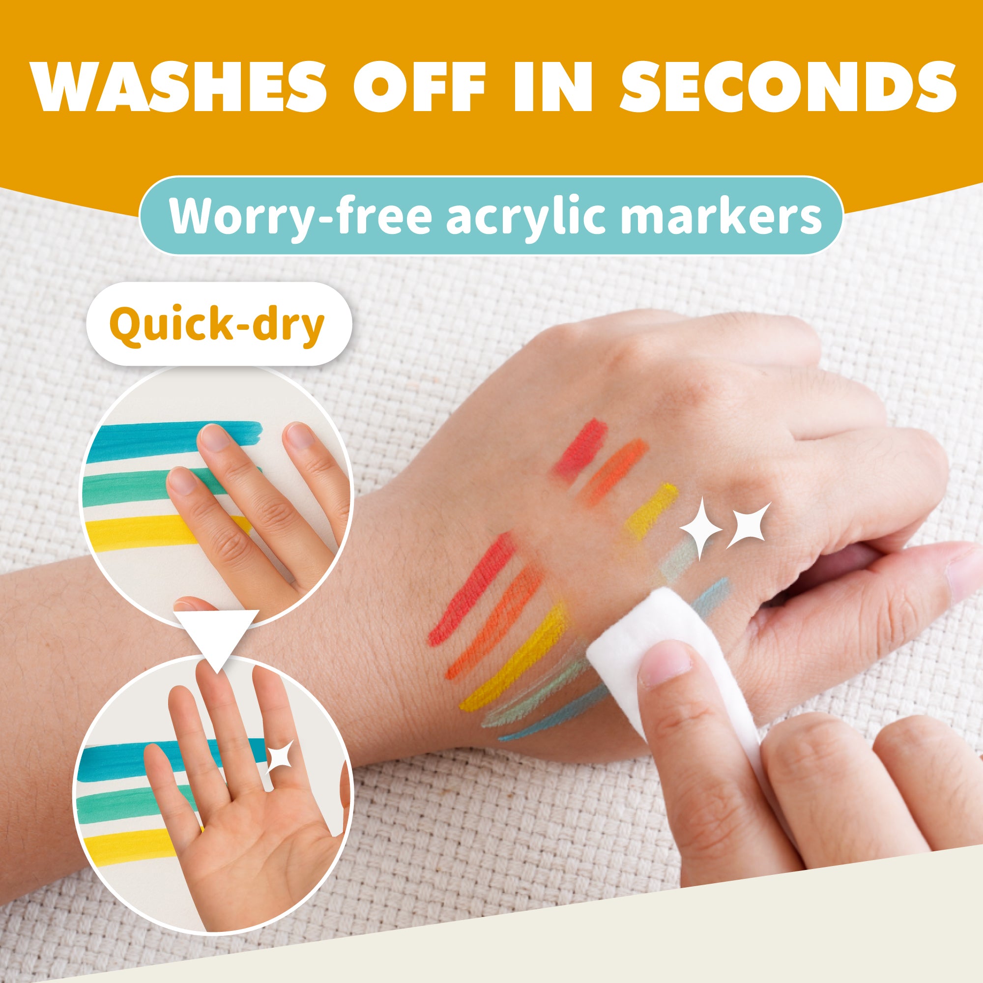 Mamayo Direct-Liquid Acrylic Markers - 36 Colours