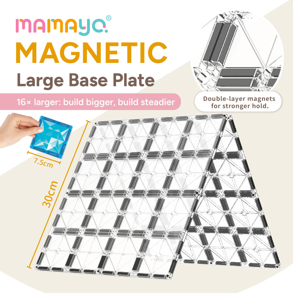 Mamayo Magnetic Tiles – Large Base Plate Set (2 pcs)