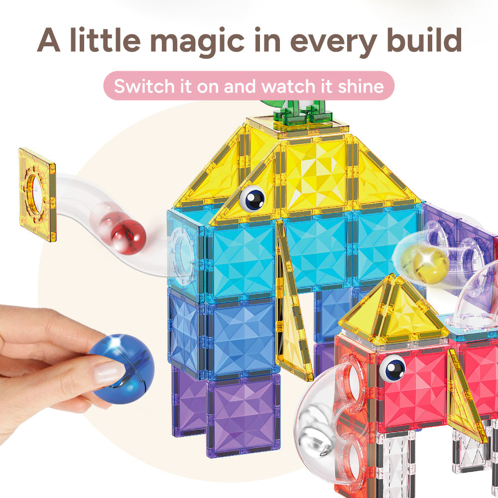 Mamayo Magnetic Tiles – Glowing Ball Refill Set (4 pcs)
