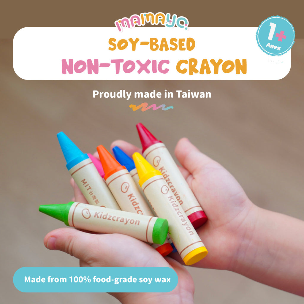 Mamayo Soy-based Non-toxic Crayon - 12 Colours