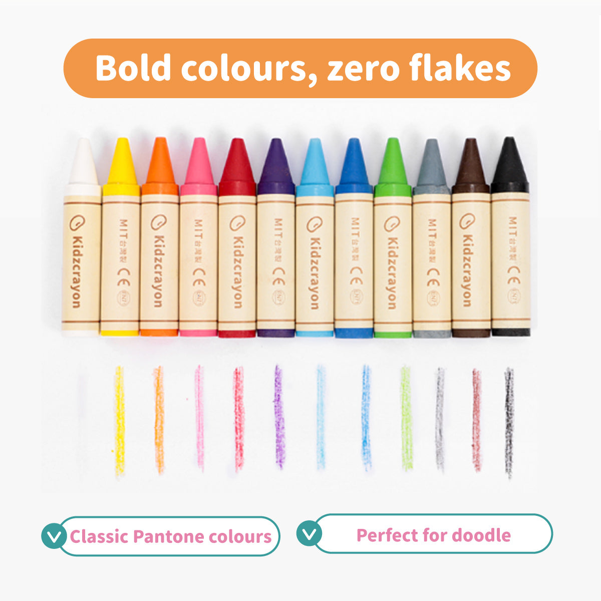 Mamayo Soy-based Non-toxic Crayon - 12 Colours