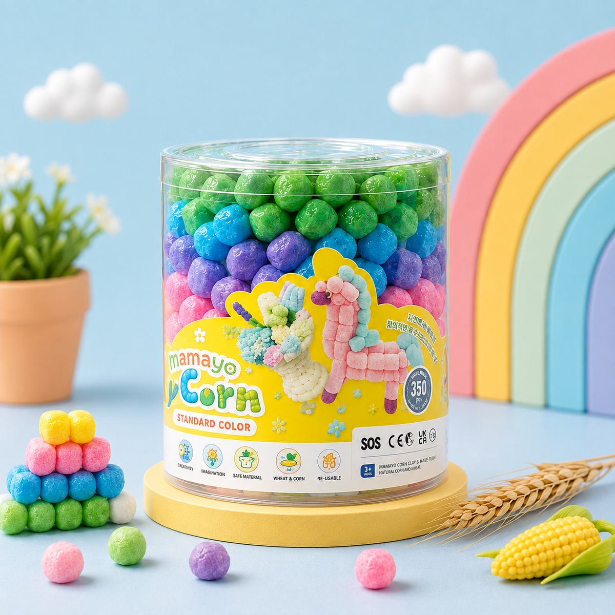 Mamayo Corn Clay - Standard 8 Colour Set(Expected to ship on 8 September)