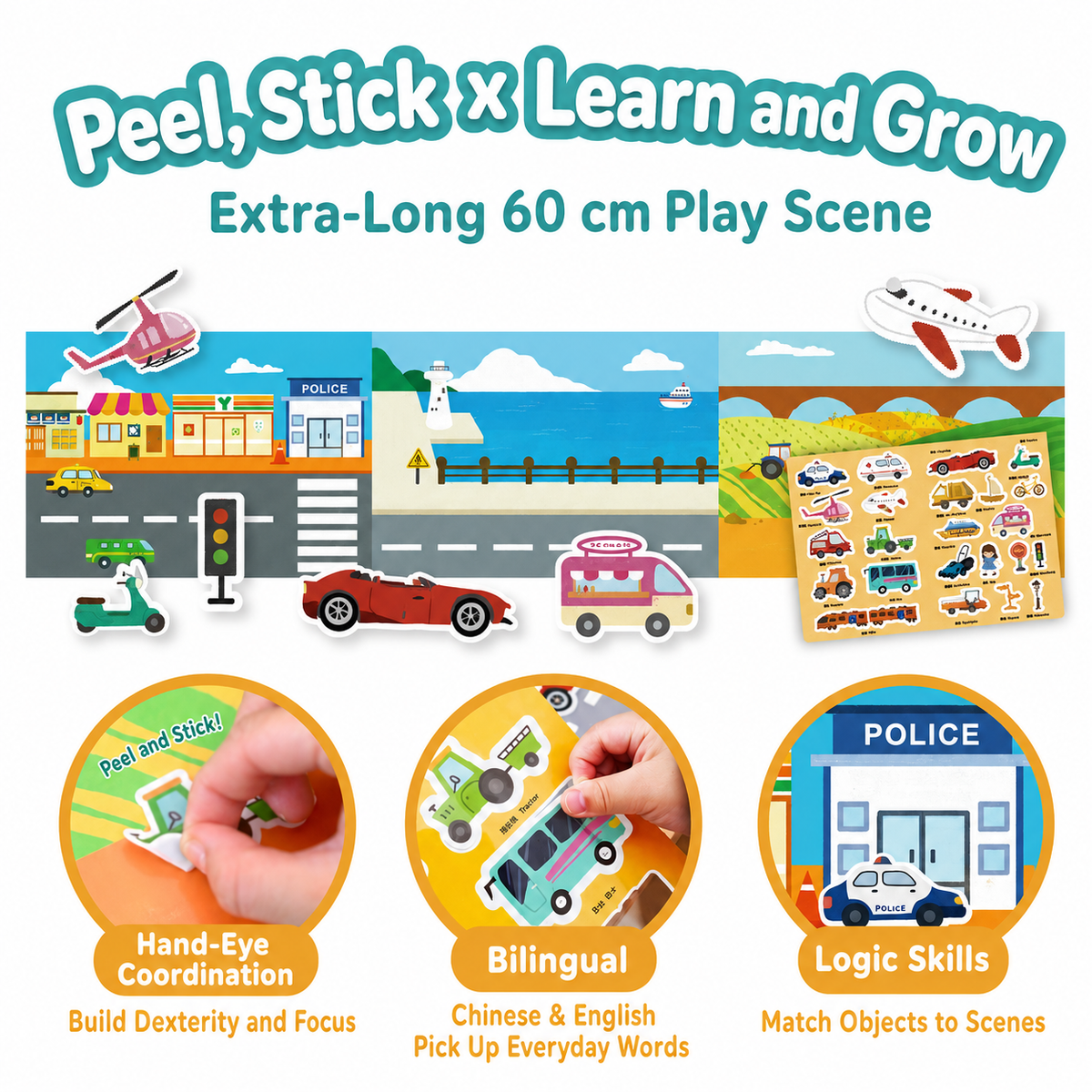Mamayo Sticker Book - Go! Transport