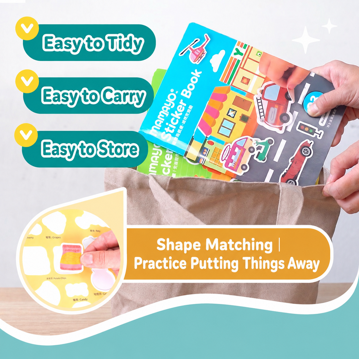 Mamayo Sticker Book - Go! Transport